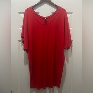 2/$15 🥑 Lock & Love Red Oversized Shirt, XL